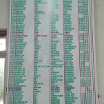 De grands panneaux renseignent sur les trains passant par la gare où nous nous trouvons (exemple à Agra)
